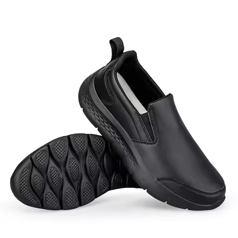 Plus Big Size 47 48 Men's Slip-On Leather Sneakers Casual Sports Walking Shoes Waterproof Comfortabl