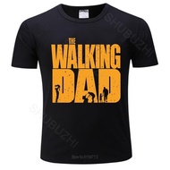 SARA Mens cotton tshirt The Walking Dad Funny Mens T Shirt Fathers Day Dead Gift Birthday Dark Gray