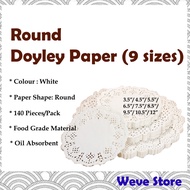140 Pieces Kertas Minyak Dim Sum Paper Lace Paper Dolly Paper Doyleys Paper Biscuit Oil Absorbent Pa