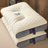 Pillow Pillow Non-Collapsing Pillow 48x74cm Neck Pillow Adult Household Latex Pillow Fiber Pillow Co