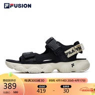 FILA FUSION斐乐男子凉鞋夏季魔术贴沙滩鞋男鞋休闲潮鞋 黑色-BK（补货） 41