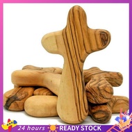【HOT SALE】 10 PCS Small Olive Wood Crosses Holding Crosses Portable