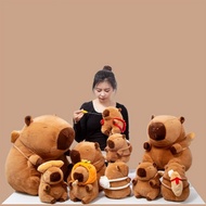 25/35/45/60cm Stuffed Toy Baguette Dumplin Croissant Bagel Phtato Chips Persimmon Capybara Super Sof