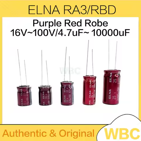 10PCS/Lot ELNA RA3/RBD Purple Red Robe 4.7uF~ 10000uF 10uF 22uF 47uF 100uF 220uF 470uF 1000uF 2200uF