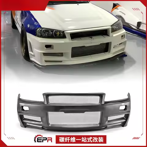 SAAR For Nissan Skyline R34 GTT Z-Tune Style Front Bumper Full Surround Aero Part