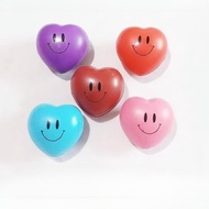 Assorted Emoji Heart Squishy Toys: Funny Face Stress Relief Fidget Balls