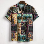 Vintage Shirt For Men Clothing Summer Outdoor Streetwear Flower 3d Print Pattern Boys Kids Tshirts C