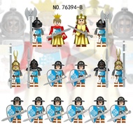Four Knights Minifigures Roman Century 76394 Xiangjiang Small Particles Assembled Building Blocks To