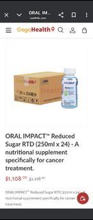 ORAL IMPACT Reduced Sugar RTD (250ml x 24)