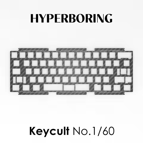 Specific plates for Keycult No.1/60 keyboard PC PP Aluminum CF ( for pcb stab)