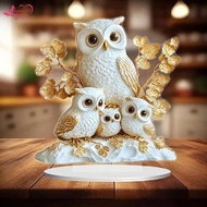 Abbraccia 2D Flat Owl Acrylic Sign Animal Decorative Plaque for Desk Shelf Bedroom