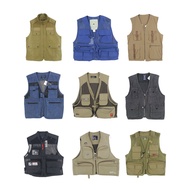Natural Style vintage vintage Fishing Vest Men Multi-pocket Tactical Vest Tooling Photography Vest W