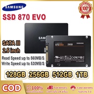 SAMSUNG 2.5 SATA SSD 870 Evo 4TB 2TB 1TB 500GB 250GB ภายในโซลิดสเตตไดรฟ์ดิสก์จัดเก็บข้อมูลความเร็วส