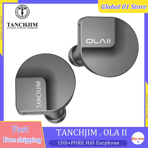 TANCHJIM OLA II Hybrid In-Ear Earphones Dynamic + Balanced Armature Wired HiFi Monitors IEMs for Aud