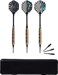 BEST SPORTING Sabre Safety Darts, 3 Darts with Plastic Tip and Brass Sleeve, Soft Dart Set, E-Dart A