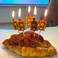 Lilin Bentuk Beruang Bear Candle Dekorasi Hiasan Topper Kue Roti Ultah