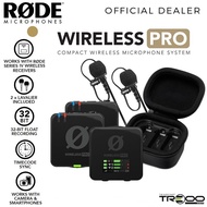 RODE Wireless PRO Dual Channel Wireless Microphone System with Charge Case & 2x Rode Lavalier II Lav