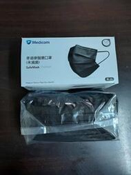 【現貨】Medicom麥迪康 成人一次性黑色口罩 台灣製造 50片/盒 外耳掛