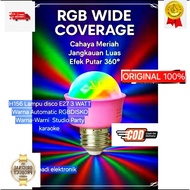 CAHAYA X173 FLASHING OUTO ROTATING disco light E27 3 WATT Color Automatic RGB Wat Voltage Base type 