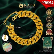 Emas RATU (29.82g) Gelang Tangan COCO Queen / Lebar 1.5cm / Daily Wear Premium Fashion Bracelet Plat