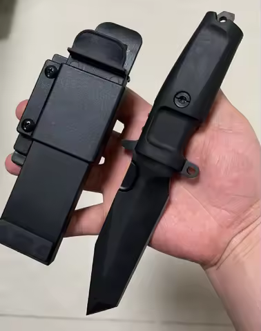 Small Exr FULCRUM C Straight Fixed Blade Knife N690 Blade TPR Rubber Handle Hunting Tactical Camping