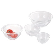Iwaki AGC Techno Glass Heat-Resistant Glass Bowl Set of 4 Round Shape Microwave/Oven/Dishwasher Safe