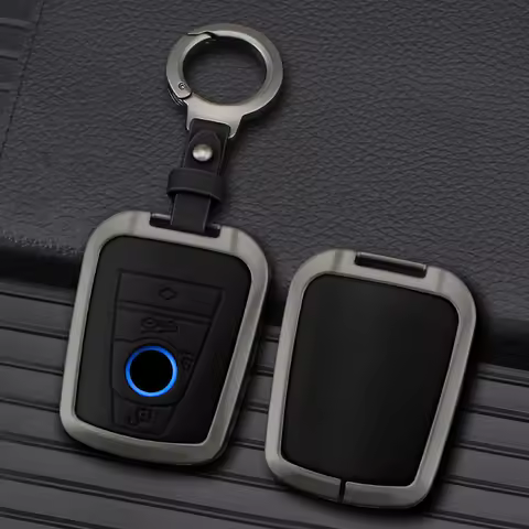 4 Buttons Zinc Alloy Car Key Case Cover Shell Fob For BMW I3 I8 Series Auto Key Bag Keychain Styling