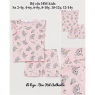 Bộ cộc kids HM CHINA chính hãng sz từ 2-4y đến 12-14y