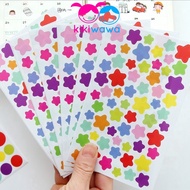 6 Sheets Colour Seal Stickers Star Love Circle Sticker for Scrapbook Craft Album Stationery Sticker