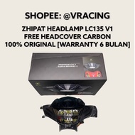 Zhipat Head Lamp LC135 V1 Free Head Cover Carbon 100% Original
