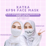 KAYRA KF94 FACE MASK (4PLY  DISPOSABLE MASK HEADLOOP)