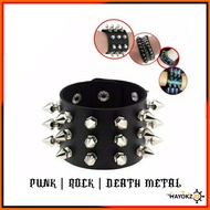 Punk Rock Kids Bracelet Spiked Leather Black Metal Rocker