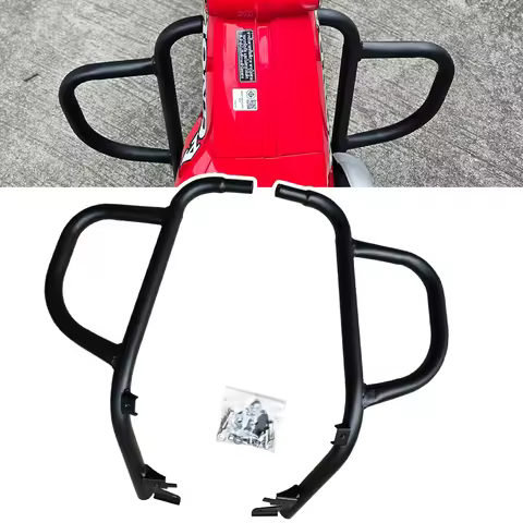 Black Engine Guard Crash Bar Compatible with Honda Trail 125 CT125 Hunter Cub 125 (2023-current)