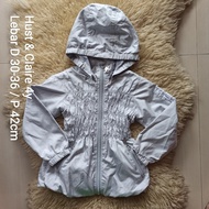 Hust &amp; claire coat jaket anak perempuan 4y tahun silver preloved