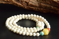 【晴雪】猛獁象牙冰料三圈手串手鏈冰料不想佛南紅綠松石琥珀