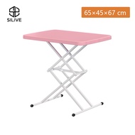 Silive Shop โต๊ะคอม สามารถปรับระดับ โต๊ะพับ ขาโต๊ะอลูมิเนียม โต๊ะทำงาน โต๊ะเรียน โต๊ะอเนกประสงค์ # A-B004