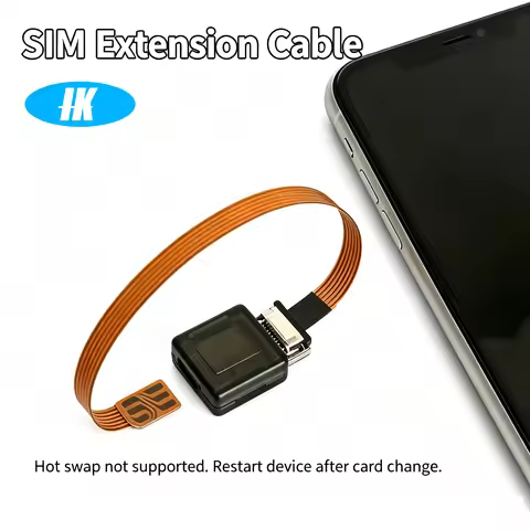 Self-Eject SIM Card Slot With Housing, External Nano SIM Card Reader Adapter Ribbon Cable for Mobile
