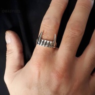 Unisex Retro Adjustable Personality Tooth Ring for Daily Outfit