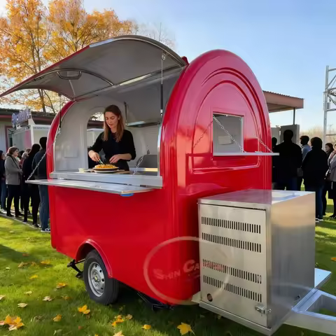 WECARE Imbisswagen Commercial Bubble Tea Cart Street Foodtruck Snack Beverage Catering Mobile Bakery