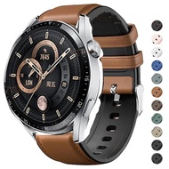 20mm 22mm Leather and Silicone Hybrid strap compatible For Samsung galaxy watch 6 5/4 44mm 40mm  C20 Pro Swim Active 2 Gear 3 bracelet Amazfit Bip 3 Huawe GT2 3