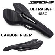 Full Carbon Fiber Saddle Bicycle Seat MTB Road Bike Cushion Ultralight Breathable Comfortable Seat Cushion Bike Racing S