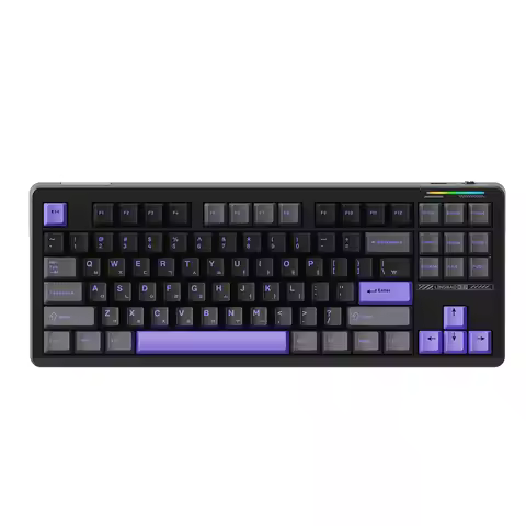 AULA×LINGBAO K87 Korean Mechanical Keyboard Wireless Tri-mode Hot Swap RGB Backlit Gasket Structure 