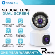 V380 Wifi/4G Sim Card Dual Lens 4MP Wireless CCTV Camera