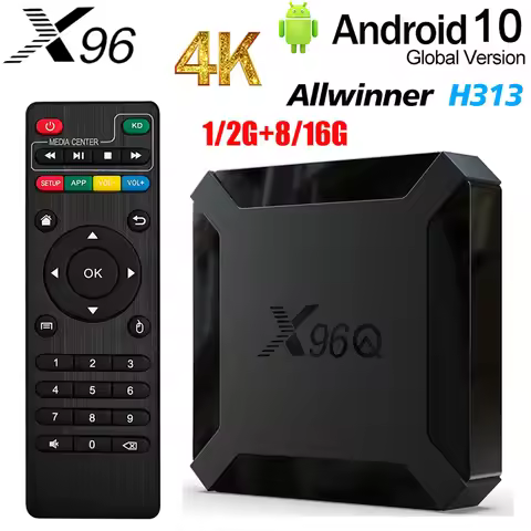 X96Q Android Smart TV Box Allwinner H313 2G 16G WiFi2.4 3D Media Player TV Box Decoder 4K Ultra HD S