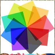 9Pcs Gel Light Filter Color Correction Colored Overlays Film Lighting Gel Filter for Film,Video,Phot