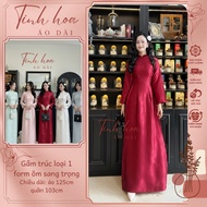 High Quality Red Bamboo Brocade Ao Dai – Luxurious Beauty & Elegant – The Essence of Ao Dai Ao Dai V