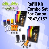 Neurox Ink Refill Kit Combo (Black+Colour) Canon PG-47 and CL-57 for Canon PIXMA E410, E400, E470, E480, E4270,E3170