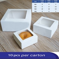 【10/20pcs】Ready stock 6/7/8/10inch square window cake box