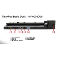 Thinkpad Pro Dock 40A1 – Docking Station Thinkpad for X240 X250 X260 X270 T440 T450 T460 T470 T570 W