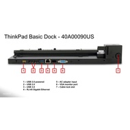Thinkpad Pro Dock 40A1 - Docking Station Thinkpad For X240 X250 X260 X270 T440 T450 T460 T470 T570 W540 W541 P50P51